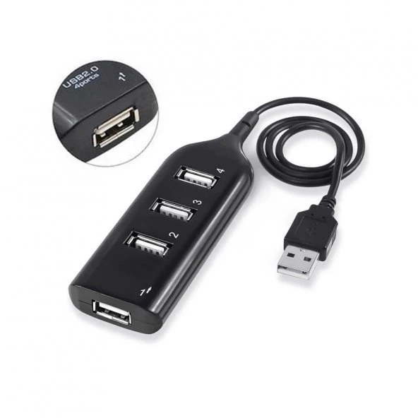 4 Port Usb Çoğaltıcı Çoklayıcı Hub Usb 2.0 Çoklama Pc Laptop A09 - 2
