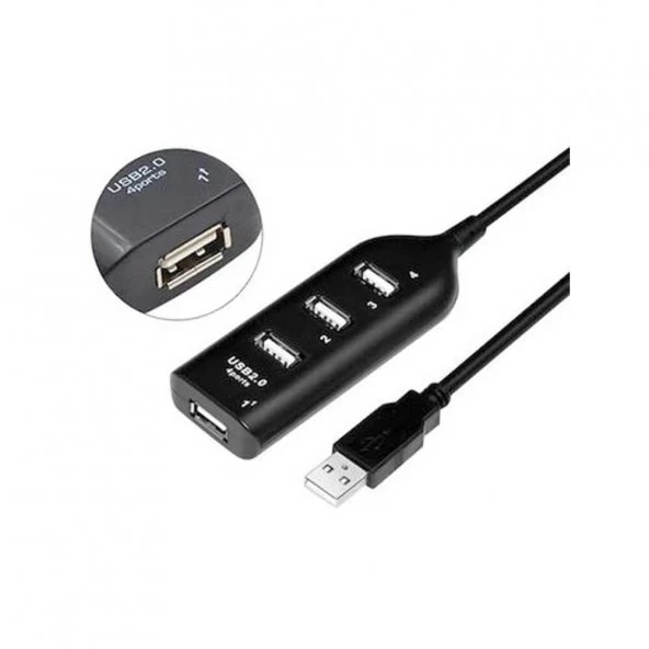 4 Port Usb Çoğaltıcı Çoklayıcı Hub Usb 2.0 Çoklama Pc Laptop A09 - 6