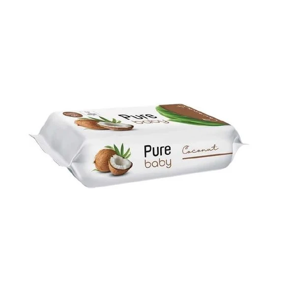 Pure Baby Hindistan Cevizli Islak Bebek Havlusu 50 Yaprak