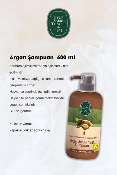 600 ML Argan Yağlı Şampuan X 3 ve ROSIE Hediyeli - Resim 2