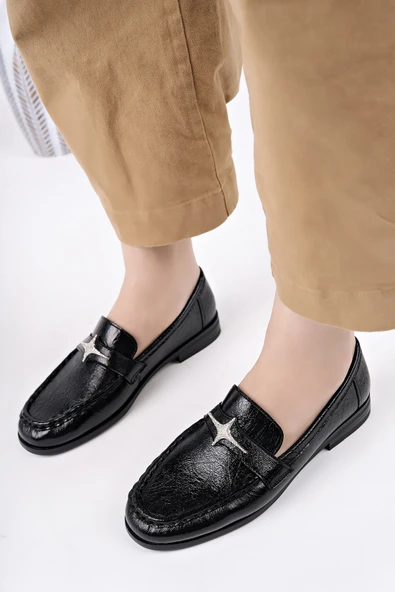 Muggo ARROW Tokalı Kadın Günlük Loafer Ayakkabı - 9