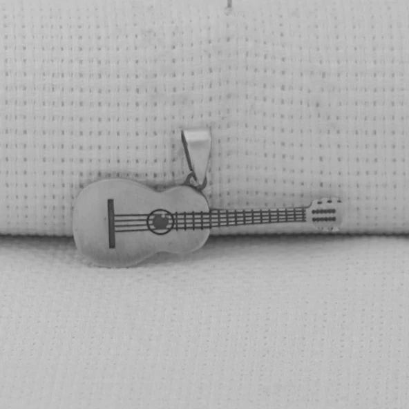 Gitar Tasarımlı 925 Ayar Gümüş Kolye Ucu