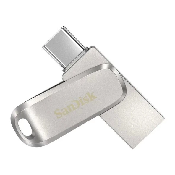SanDisk Ultra Dual Drive Luxe USB Bellek 64 GB Silver