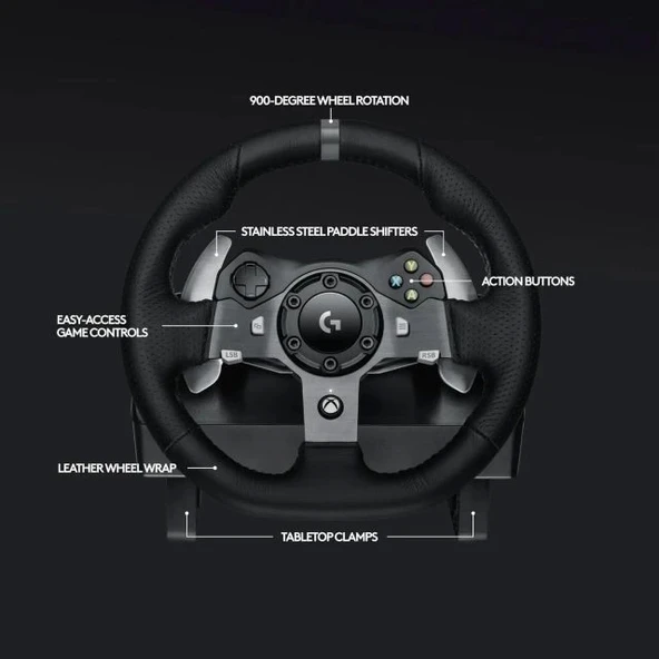 Logitech G G920 Driving Force Yarış Direksiyonu - Xbox X/S Xbox One - 6