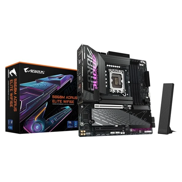 GIGABYTE B860M AORUS ELITE WIFI6E DDR5 HDMI-DP TYPEC PCIE 5.0 1851P mATX
