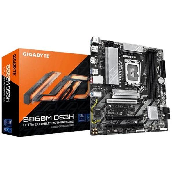 GIGABYTE B860M DS3H DDR5 HDMI-DP PCIE 5.0 1851P mATX ürün görseli
