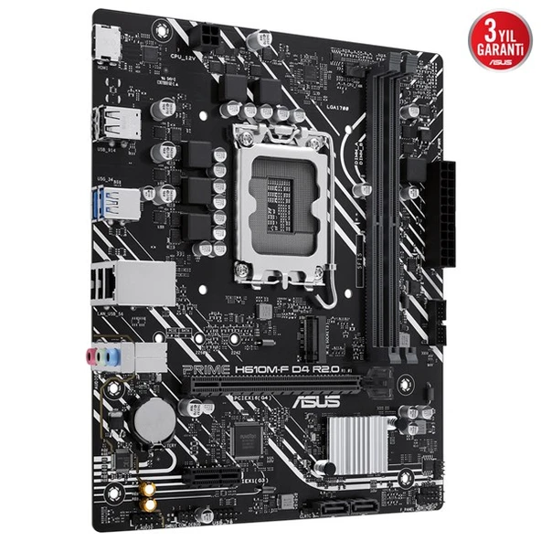 ASUS PRIME H610M-F R2.0 DDR4 HDMI PCIe 16X v4.0 1700p mATX - 3