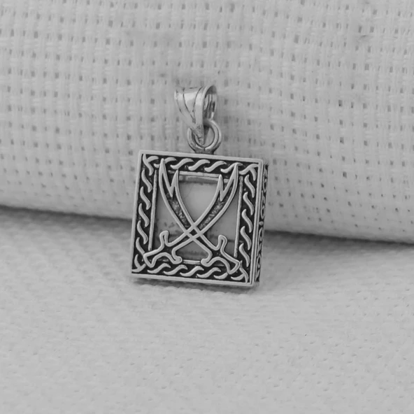 Cevşeni Kebir Dualı Zülfikar Kılıç Tasarımlı 925 Ayar Gümüş Kolye Ucu - Resim 2