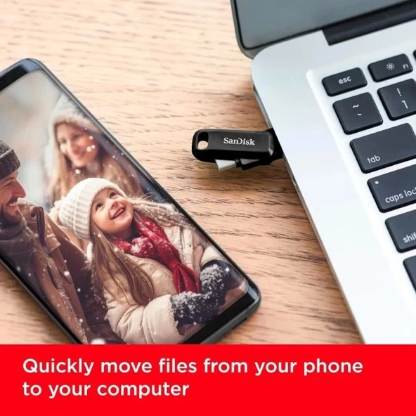 SanDisk Ultra Dual Drive Go USB Type-C Flash Bellek - 5