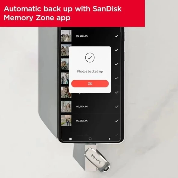 SanDisk Ultra Dual Drive Luxe USB Bellek - 6