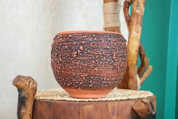 PÜSKÜRTME MODEL TERRACOTA TOPRAK SAKSI