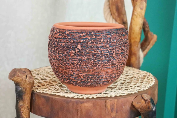 PÜSKÜRTME MODEL TERRACOTA TOPRAK SAKSI - 3