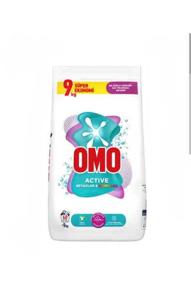Omo Active Beyaz ve Renkliler 9 kg