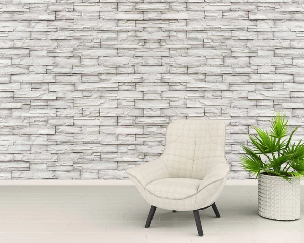 Kesme Beyaz Taş Duvar Kağıdı - Resim 6