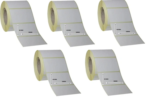 UMUR TERAZİ ETİKETİ TERMAL EKO 58x40 500 LÜ RULO 5 ADET - 2