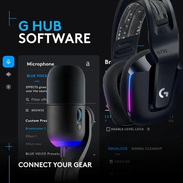 LOGİTECH G G733 LIGHTSPEED Kablosuz Oyuncu Kulaklığı - 4