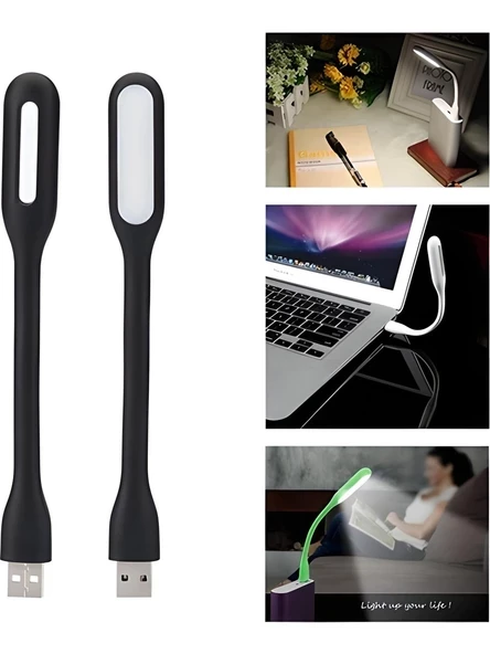 Taşınabilir Katlanabilir Parlak Işıklı Laptop Klavye Bilgisayar Araba Okuma USB LED Lamba - A06