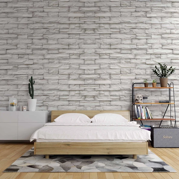 Kesme Beyaz Taş Duvar Kağıdı - Resim 2