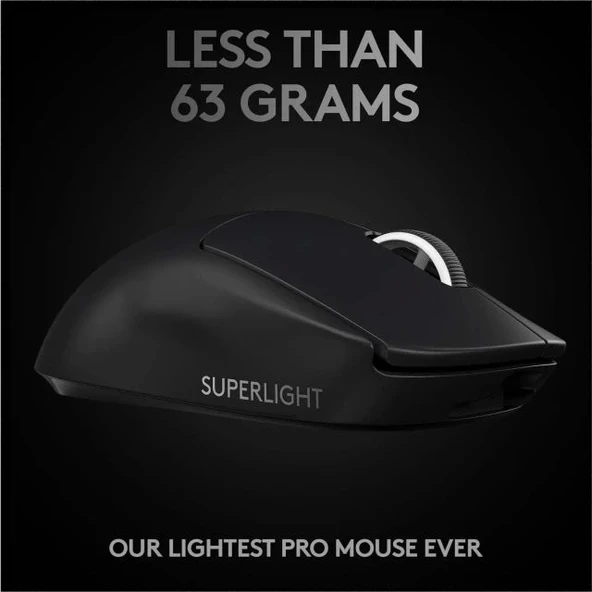 Logitech G PRO X SUPERLIGHT Ultra Hafif HERO Oyuncu Mouse Black