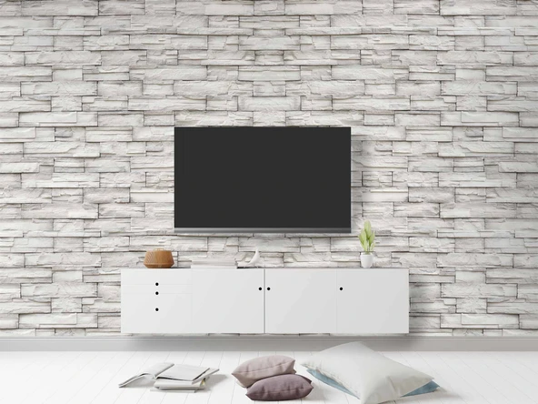 Kesme Beyaz Taş Duvar Kağıdı - Resim 3