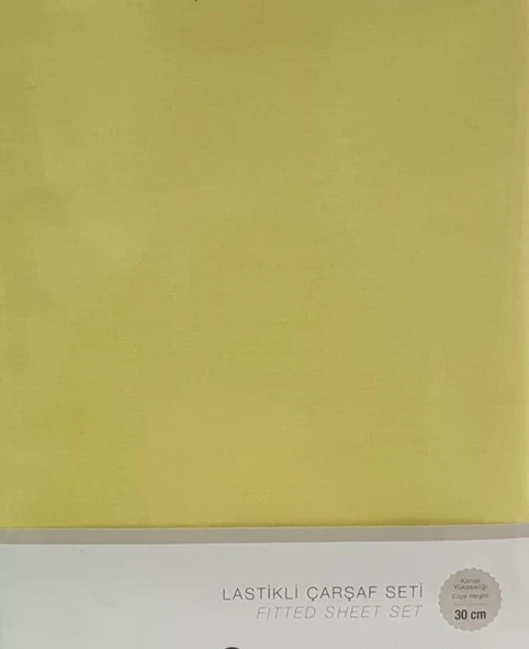 Clasy Tek Kişilik Lastikli Çarşaf Seti 120x200  V1 Sarı