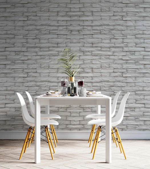 Kesme Beyaz Taş Duvar Kağıdı - Resim 5