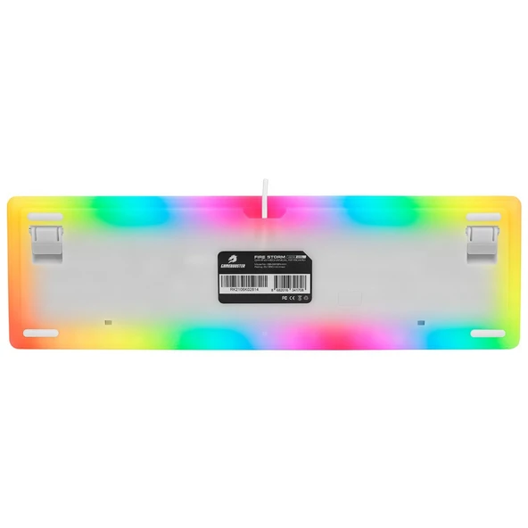 GameBooster G918 Fire Storm RGB Blue Switch Kablolu Mekanik Oyuncu Klavyesi Beyaz - 6