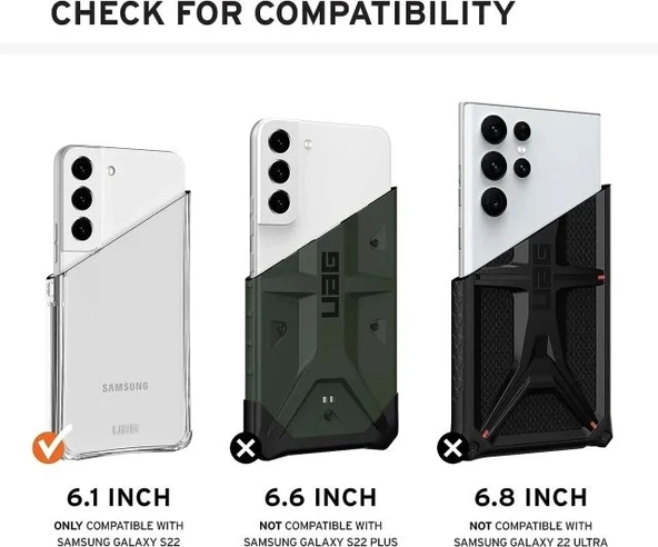 UAG Pathfinder Samsung Galaxy S22 Kılıf Plasma - Ash