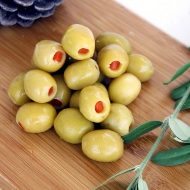 Biber Dolgulu Yeşil Zeytin - 500 gr Paket