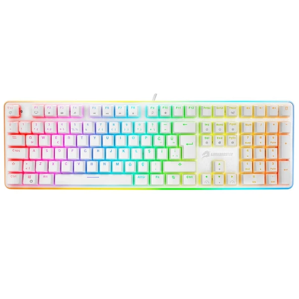 GameBooster G918 Fire Storm RGB Blue Switch Kablolu Mekanik Oyuncu Klavyesi Beyaz - 2