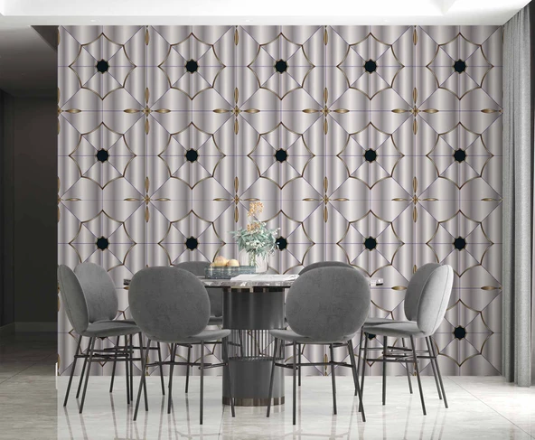 Seramik ve Çini Motifli Duvar Kağıdı - Resim 5