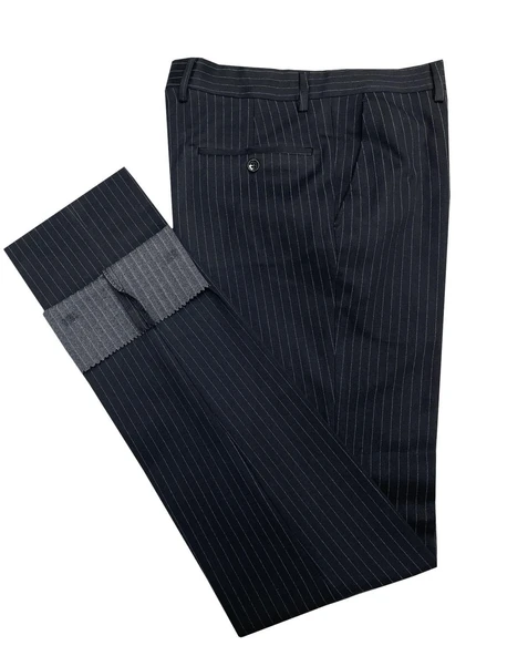 Avasar Erkek Lacivert Çizgili Regular Fit Kumaş Pantolon-7227