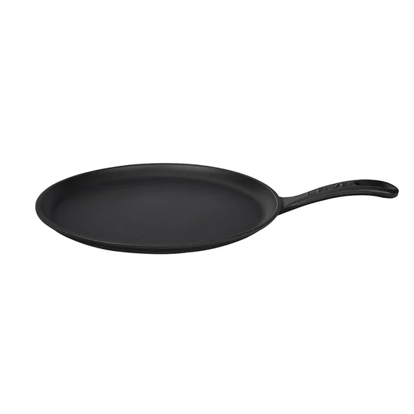 Lava Döküm Yuvarlak Pizza Krep Pankek Tavası Çap 26cm. Döküm Demir Yekpare Saplı (TEŞHİR)