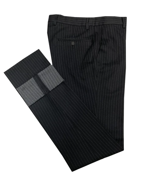 Avasar Erkek Siyah Çizgili Regular Fit Kumaş Pantolon-7226