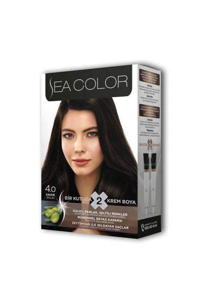 2 Tüp Krem Saç Boyası Seti Kahve No:4.0 - Resim 2