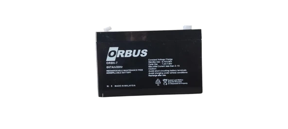 Orbus 6V 7AH Bakımsız Tip Kuru Akü EBATLAR: 150 x 34 x 94mm - 2