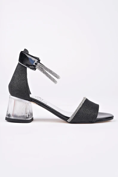 Muggo NOŞA Bilekten Bağlamalı Simli Kız Çocuk Kısa Topuklu Ayakkabı - 9