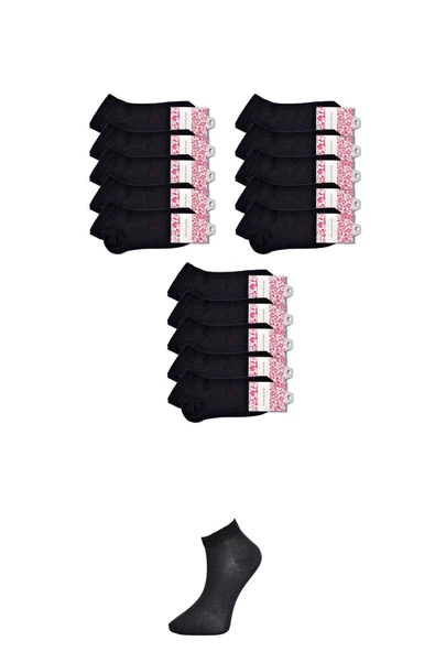 Siyah Kadın Bilek Çorap 15 çift - 2