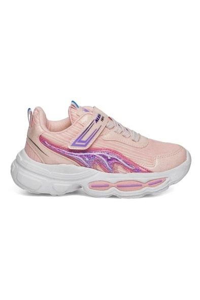 Alessio 010-25 Simli Maskotlu Kız Çocuk Sneaker Pudra Pembe 31-35 - 2