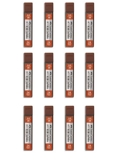 Faber Castell Super Fine Min Kalem Uçu Siyah 0.5 mm 2B 12Li - 3