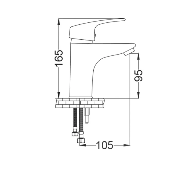 Gms Akdeniz Altın Lavabo Bataryası AKD121-A - 2
