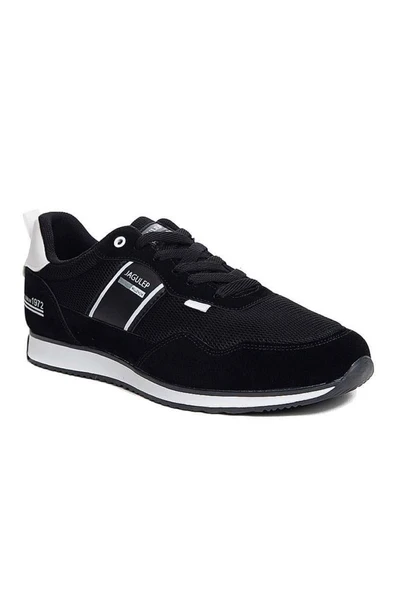 Jagulep Bugatti Deri Anorak Anatomik Erkek Sneaker Siyah Beyaz
