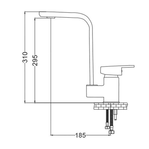 Gms Elit Mix Siyah Altın Kuğu Eviye Mutfak Bataryası EL245-SA - Resim 2