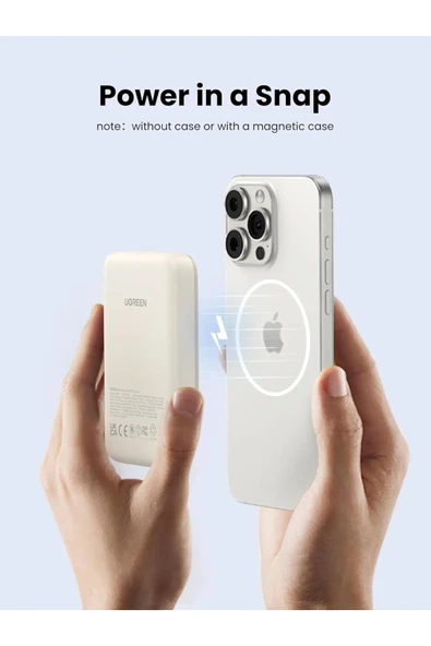 Acl Wireless 5W, Güçlü Mıknatıslı Lightning Girişli, Manyetik PowerBank PW-121