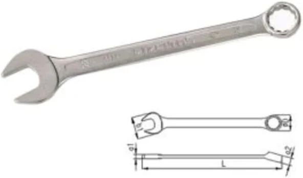 Izeltaş Kombine Anahtar, Kısa Boy, 22 mm