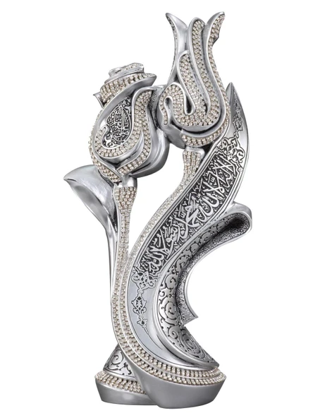 LALE GÜL BOYTU KÜÇÜK BOY GÜMÜŞ RENK BİBLO