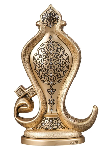 ZARİF DÖRT KUL BOYTU ORTA BOY SARI RENK BİBLO - 5