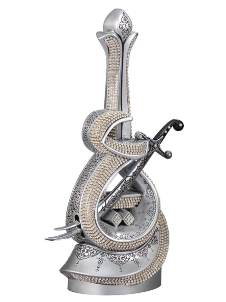 İSMİ ALİ BOYTU ORTA BOY GÜMÜŞ RENK BİBLO - 4