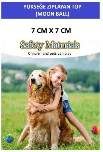 MOON BALL (YÜKSEĞE ZIPLAYAN TOP) - 7 CM - SÜPER EĞLENCELİ UZAY TOPU-DESENLİ - SPACE BALL BOUNCY BALL - 4
