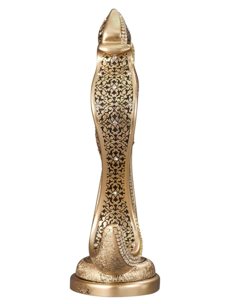 ZARİF DÖRT KUL BOYTU ORTA BOY SARI RENK BİBLO - 4